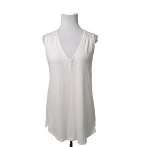 Michael Stars Off-White Double V Neck Tank Top Style 7670 NWT‎ $88 One-size